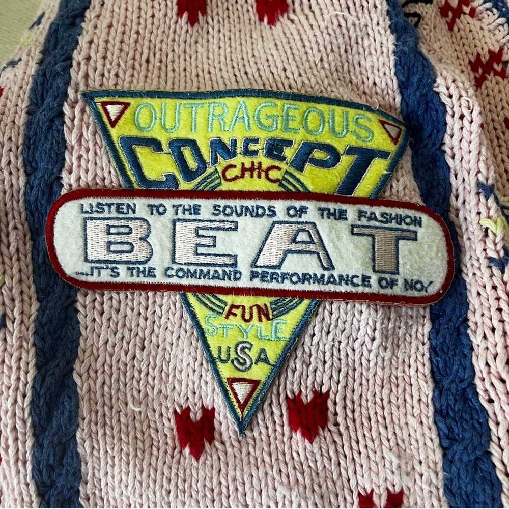 NO! The Jeans Revolt Cat Cardigan Y2K Graphic Knit Rare Streetwear - Picture 8 of 12